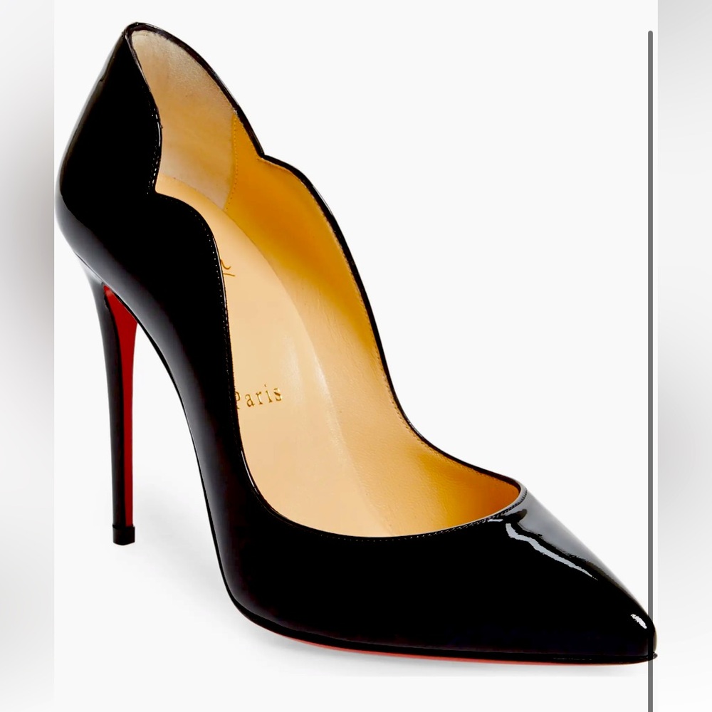 CHRISTIAN LOUBITAN Hot Chick Scallop Pointed Toe Pump (Women) BRAND NEW SZ 39